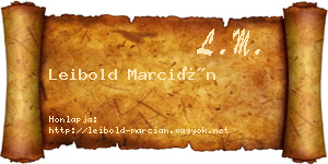 Leibold Marcián névjegykártya